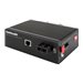Intellinet Industrial Fast Ethernet Media Converter, 100Base-TX to 100Base-FX (SC) Single-mode, 20 km, IP40-rated Metal Housing, DIN-rail Mount