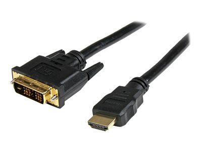 StarTech.com 3 ft HDMI to DVI-D Cable - HDMI to DVI Adapter / Converter Cable - 1x DVI-D Male, 1x HDMI Male - Black, 3 feet (HDDVIMM3)