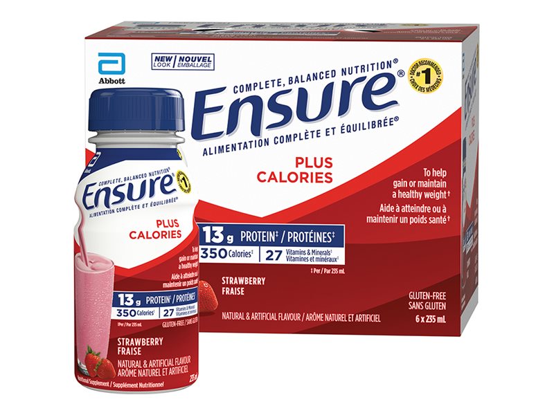 Ensure Plus Calories Protein Drink - Strawberry - 6 x 235ml