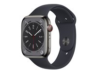 Apple Watch Series 8 (GPS + Cellular) 45 mm Sort Grå Smart ur