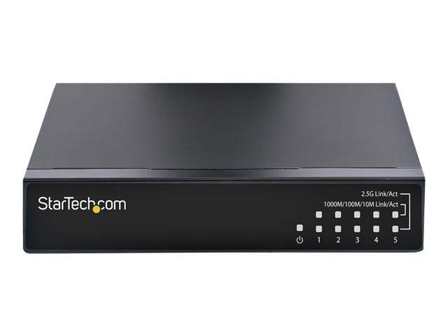 StarTech.com Switch Ethernet 2.5G - Commutateur RJ45 2,5GBASE-T Non géré -  Switch 5 ports Rétrocompatible avec les périphériques 10/100/1000Mbps - Répartiteur  Ethernet - Switch Wifi/Réseau (DS52000) (DS52000)