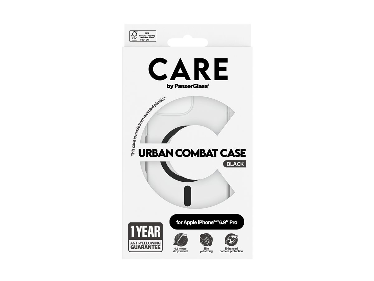 CARE by PanzerGlass Urban Combat Case for Apple iPhone 16 Pro Max - Transparent