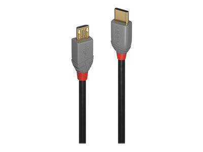 LINDY USB 2.0 Kabel Typ C/Micro-B Anthra Line M/M 2m - 36892