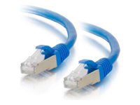 C2G 6in Cat6a Snagless Shielded (STP) Ethernet Network Patch Cable Blue