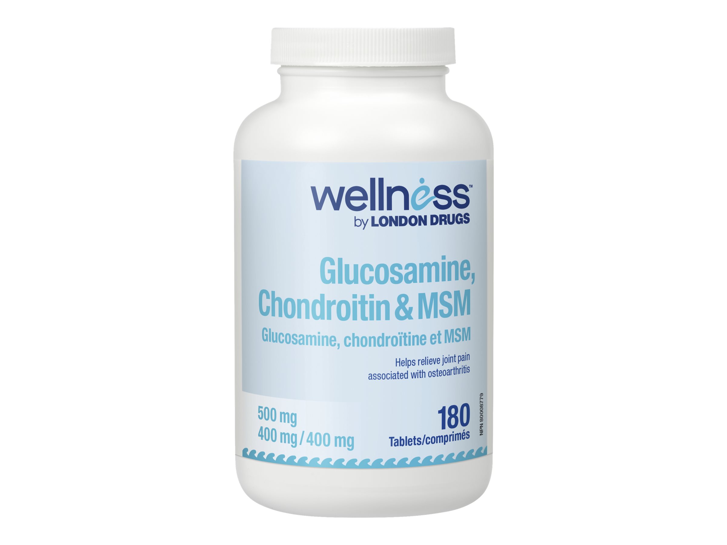 Wellness by London Drugs Glucosamine, Chondroitin & MSM 180s