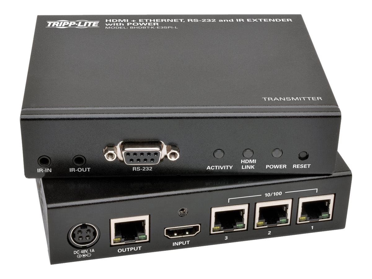 Tripp Lite HDBaseT HDMI Over Cat5e Cat6 Cat6a Extender Kit w/Ethernet, Power, Serial and IR Control 100m 328ft