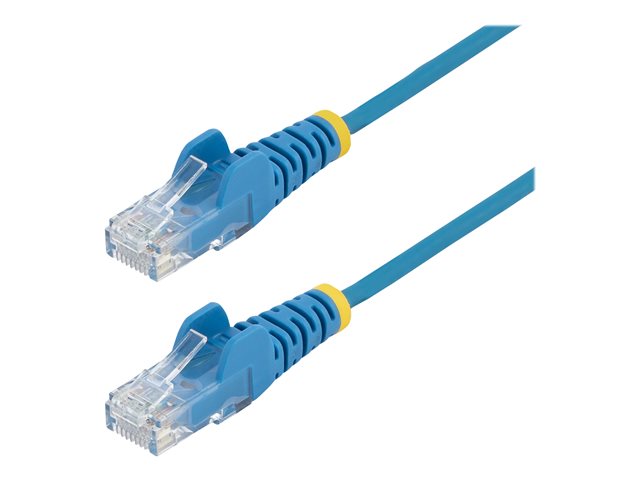 Image of StarTech.com 2m Slim LSZH CAT6 Ethernet Cable, 10 Gigabit Snagless RJ45 100W PoE Patch Cord, CAT 6 10GbE UTP Network Cable w/Strain Relief, Blue, Fluke Tested/ETL, Low Smoke Zero Halogen - Category 6 - 28AWG (N6PAT200CMBLS) - patch cable - 2 m - blue