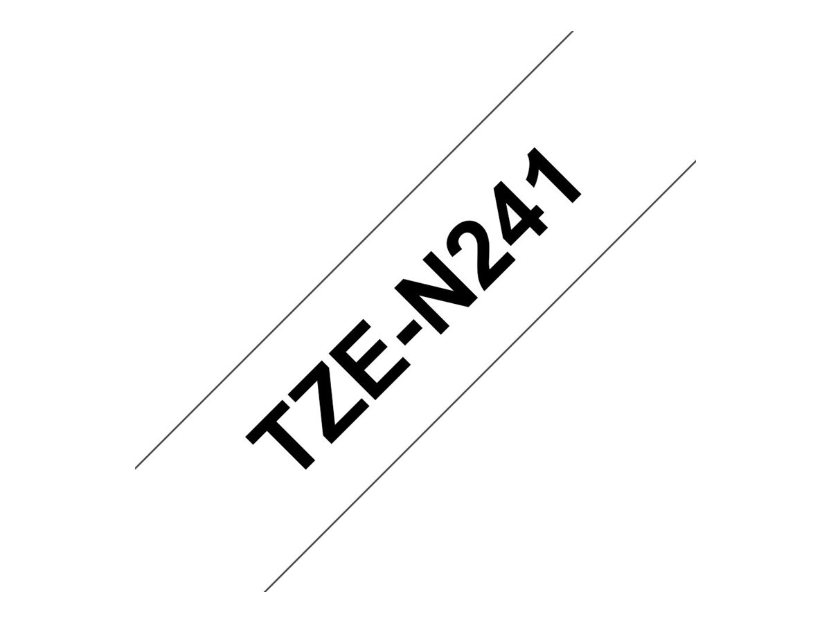 Ruban TZEN non-laminé 18mm Noir/Blanc