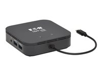 Eaton Tripp Lite Series Thunderbolt 3 Dock, Dual Display - 8K DisplayPort, 4K HDMI, USB 3.1 Gen 2, USB-A Hub, GbE, 60W PD Charging, Black - docking station - Thunderbolt 3 - HDMI, DP - 1GbE