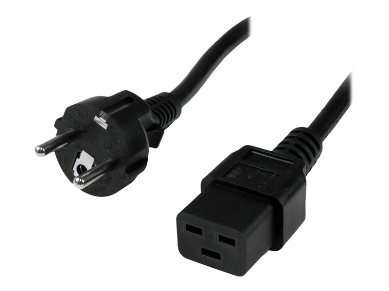 C2G Câble d'alimentation de 3M (IEC320C13 à CEE 7/7 Schuko) 9 pi Convient  pour PC, Moniteurs, Appareils électroménagers. Cordon d'alimentation, Noir
