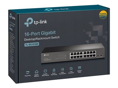 TP-LINK 16port Gigab. ECO-Switch 19in