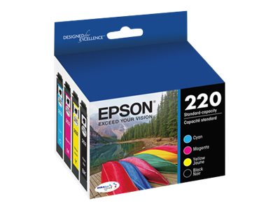 Epson 220 - 4-pack - black, yellow, cyan, magenta