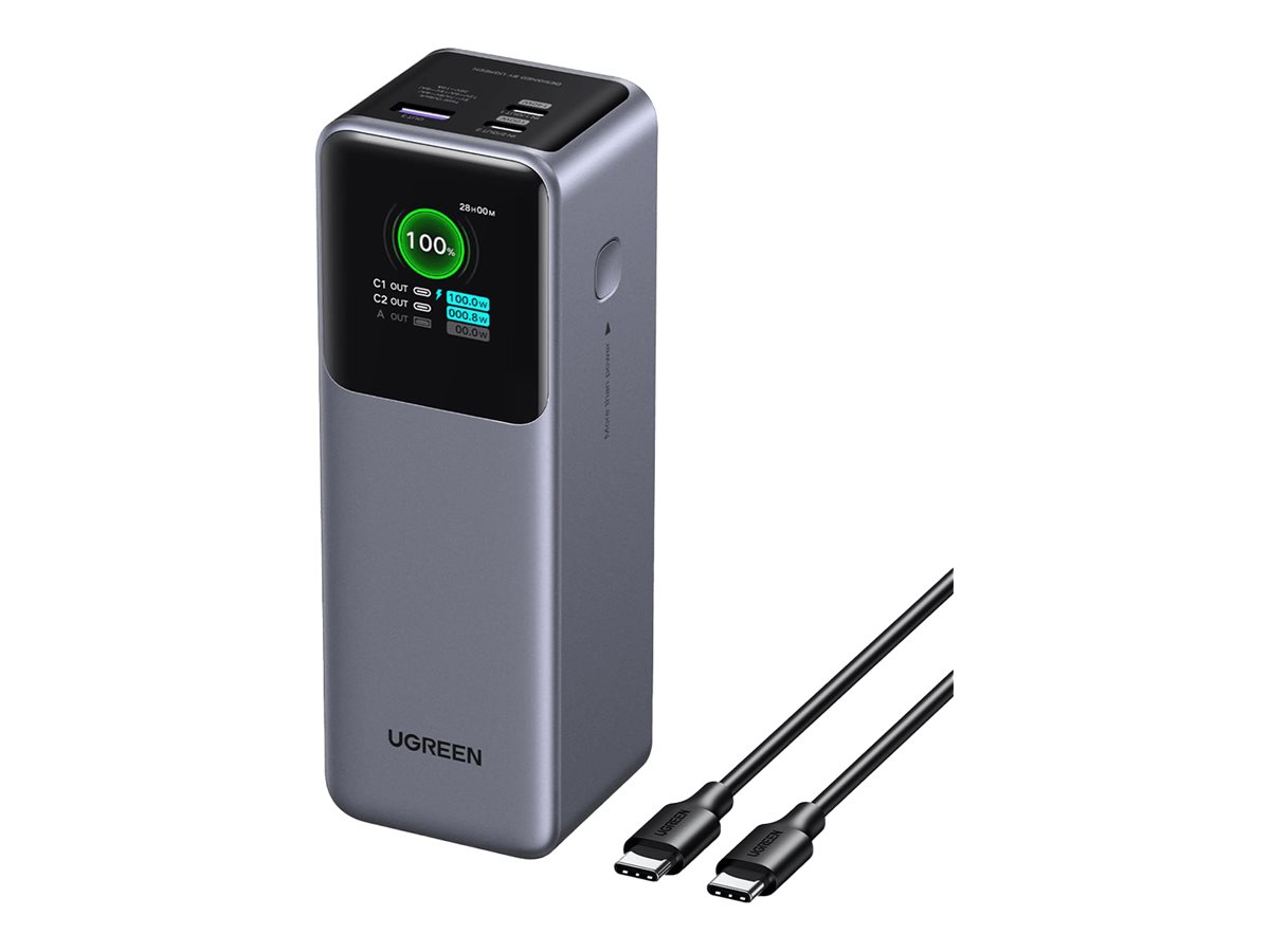 Ugreen Nexode power bank USB 2 x USB-C 200 Product shot Right-angle 79850
