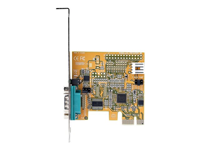 Image of StarTech.com PCI Express Serial Card, PCIe to RS232 (DB9) Serial Interface Card, PC Serial Card with 16C1050 UART, Standard or Low Profile Brackets, COM Retention, For Windows & Linux - PCIe to DB9 Card (11050-PC-SERIAL-CARD) - serial adapter - PCIe 2.0 -