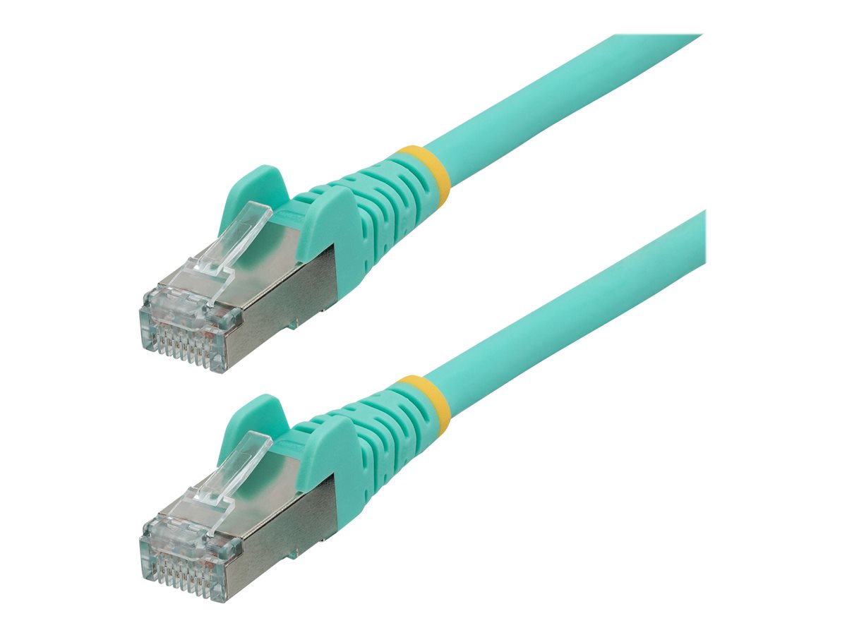 STARTECH 50cm LSZH CAT6a Ethernet Cable - Aqua