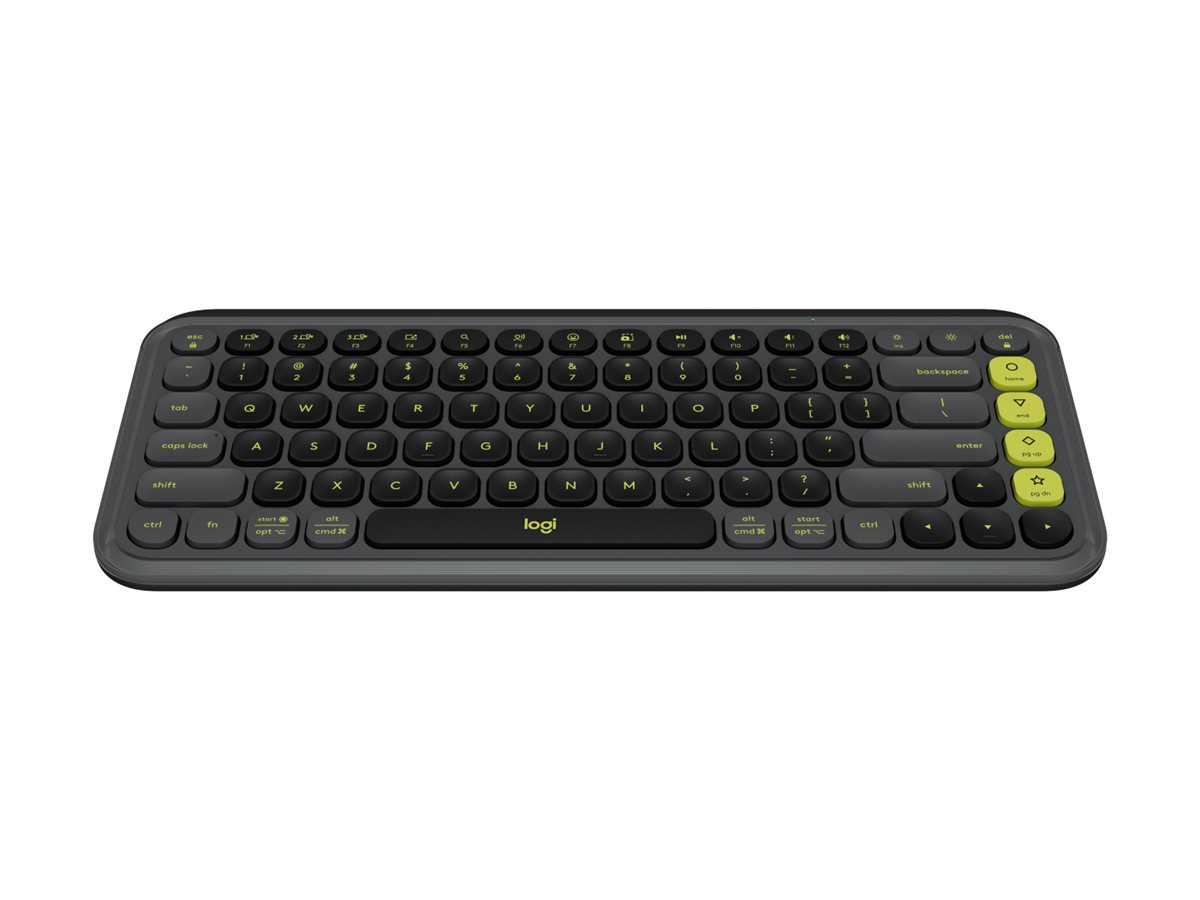 Logitech POP Icon Keys keyboard QWERTY English graphite green Input Product shot Front 79800