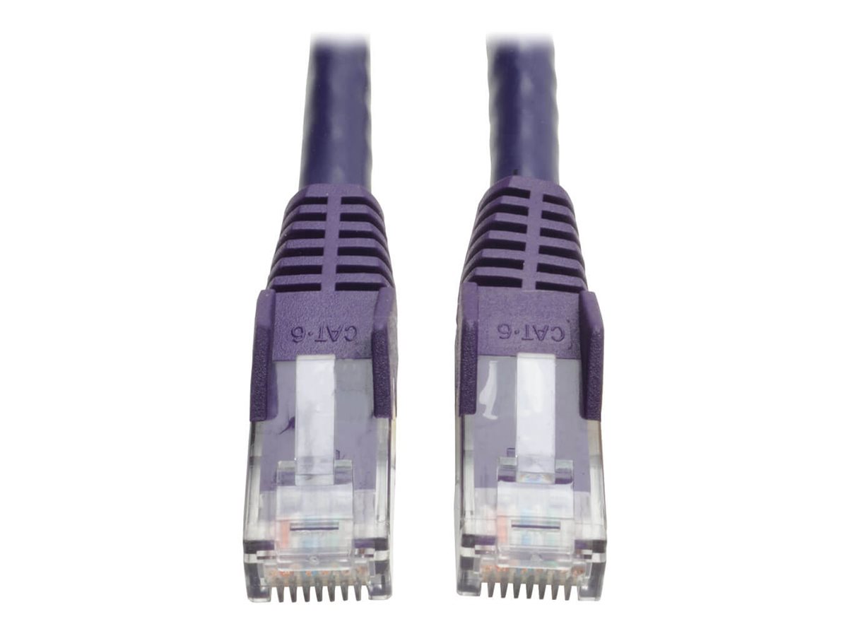 Eaton Tripp Lite Series Cat6 Gigabit Snagless Molded (UTP) Ethernet Cable (RJ45 M/M), PoE, Purple, 50 ft. (15.24 m)