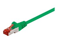MicroConnect CAT 6 Kabel med afskærmning med folie og kobberfletning (SFTP 15cm Netværkskabel Grøn