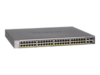 NETGEAR ProSAFE S3300-52X-PoE+ - Switch - smart - 48 x 10/100/1000 (PoE+) + 2 x 10Gb Ethernet + 2 x 10Gb Ethernet SFP+ - rack-mountable PoE+ (390 W) - AC 100/230 V