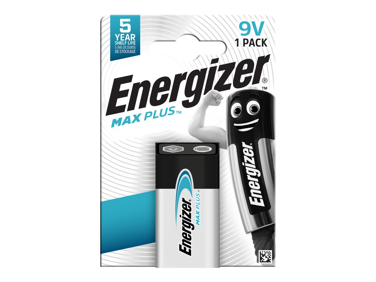 Energizer Max Plus battery x 9V, Alkaline