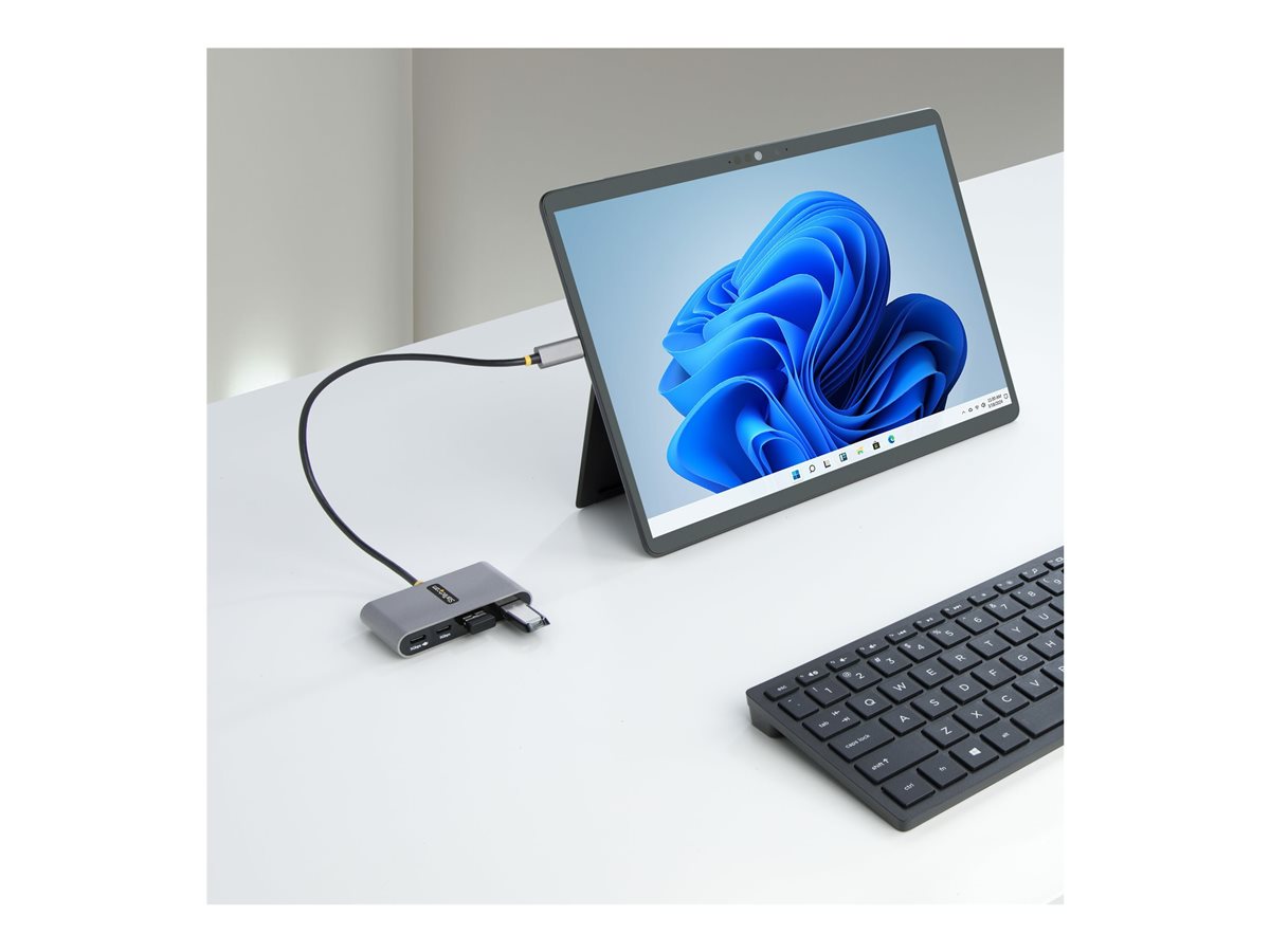 StarTech.com 4-Port USB-C Hub with 100W Power Delivery Pass-Through Charging, 2x USB-A + 2x USB-C, 5Gbps, USBC Hub w/ 1ft (30cm) Long Cable, Portable Laptop USB Type-C to USB-A/C Hub - USB 3.0 Expansion Hub (5G2A2CPDB-USB-C-HUB) - rozbočovač - 4 porty – foto 8