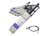 AddOn - Câble d'attache directe 40GBase - SFP+ (M) pour QSFP+ (M) - 5 m 