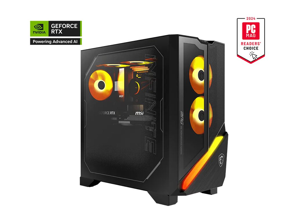 MSI MPG Infinite Z3 9TH 9NVLR7-455NZ tower Ryzen 7 9700X 3.8 GHz 16 GB SSD 1 TB Product shot Left-angle 79600