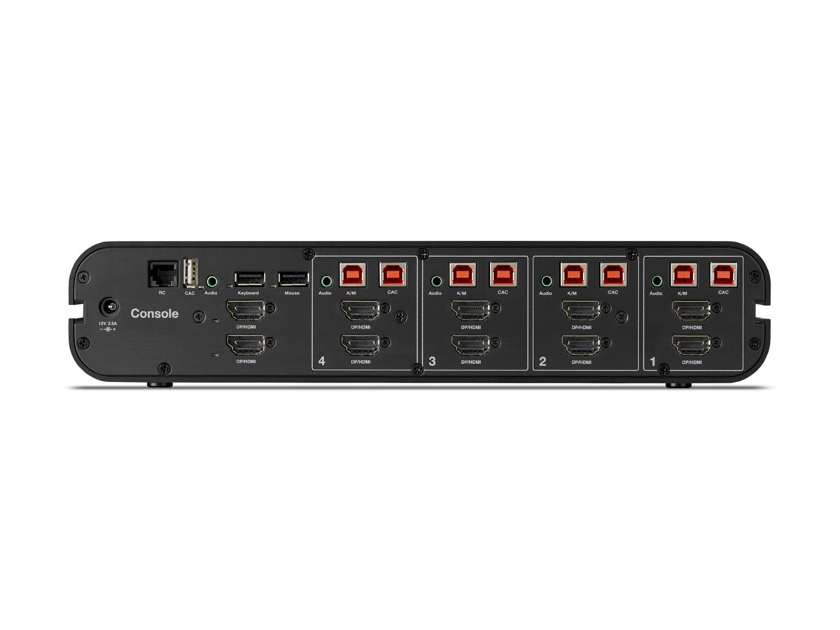 Belkin Universal Secure Dual-Head - 2me gnration - commutateur cran-clavier-souris/audio - 4 ports - Conformit TAA