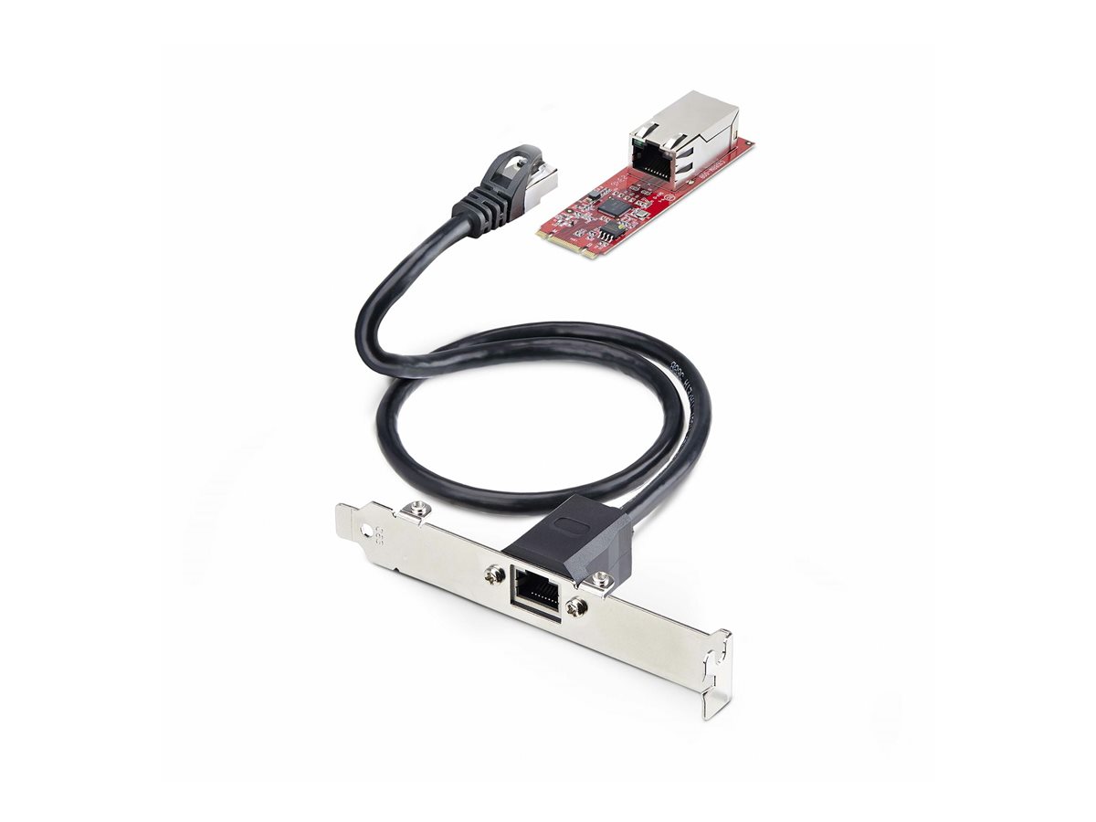 StarTech.com 1-Port 2.5GbE M.2 Network Card, Multi-Gigabit Speeds (2.5G/1G/100M/10M) - NBASE-T (802.3bz), PCIe Ethernet M.2 2280, B/M Key - NIC for SFFs/Desktop PCs, Includes 2ft Cat6 adapter, Full/Low Brackets (MR12GI-NETWORK-CARD) - síťový adaptér - M.2 2280 (B+M Key) - 10/100/1000/2500Base-T x 1 - kompatibilní s TAA – foto 2