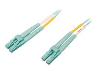 Eaton Tripp Lite Series 10Gb/40Gb/100Gb Duplex Multimode 50/125 OM4 LSZH Fiber Patch Cable (LC/LC), Aqua, 5M (16.4 ft.) - pat