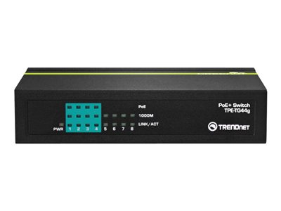 TRENDnet TPE TG44g Switch 4 x 10/100/1000 (PoE+) + 4 x 10/100/1000 (PoE+) desktop PoE+
