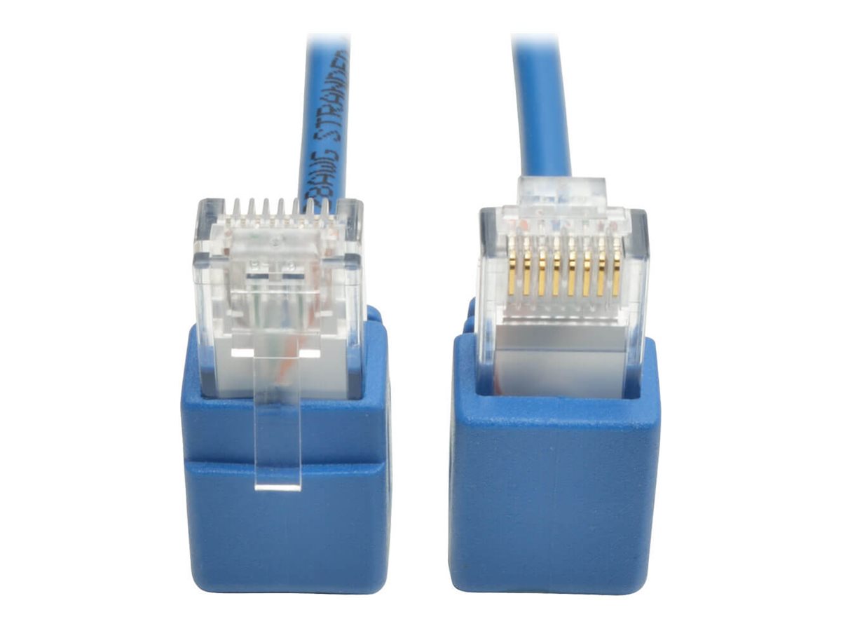 Tripp Lite Cat6 Gigabit Snagless Molded Slim UTP Patch Cable with Right-Angle Connectors