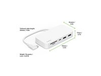 Belkin CONNECT 6-in-1 Multiport Hub - Docking station - USB-C