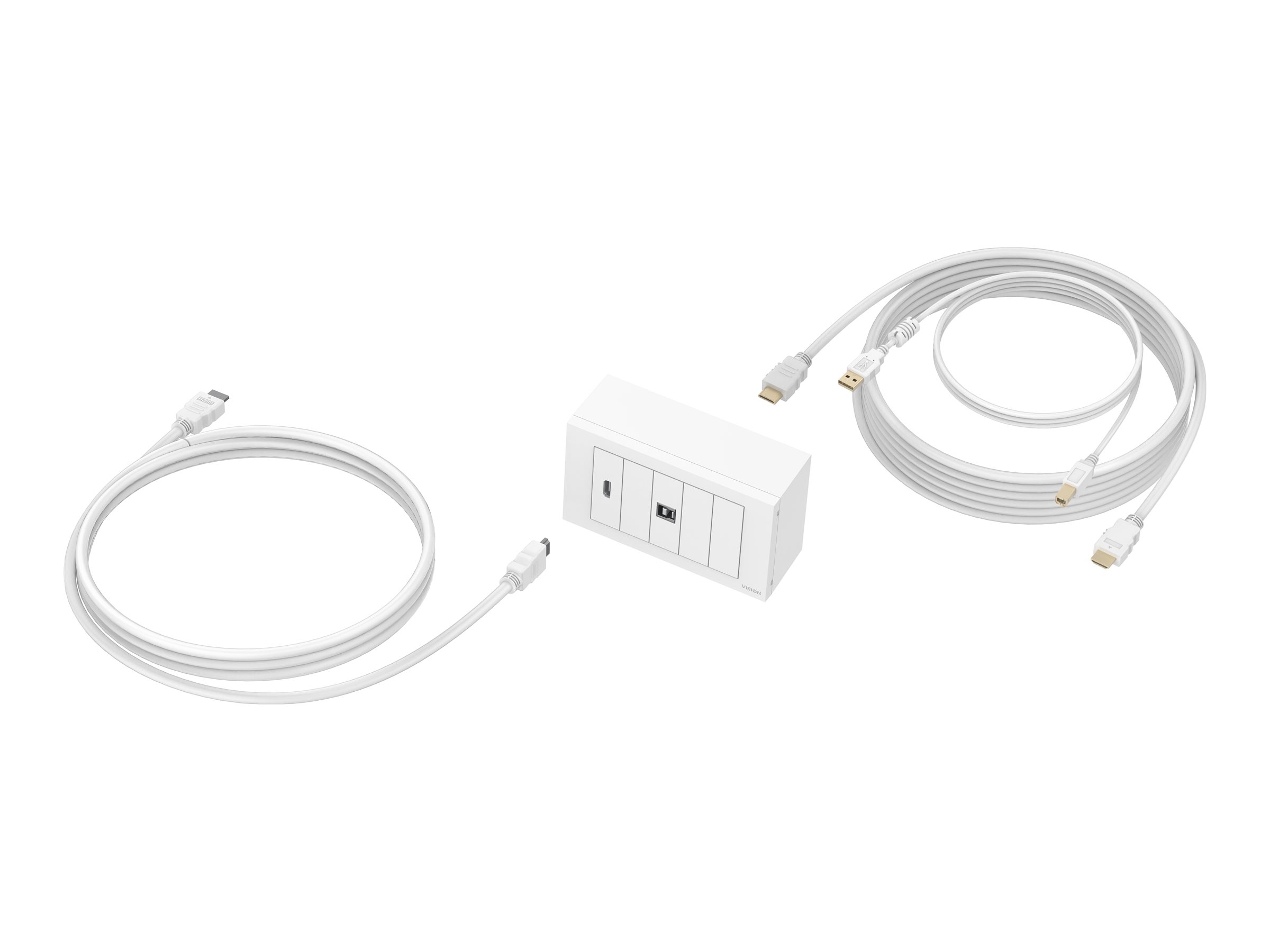 Vision Techconnect faceplate - with HDMI cable, USB cable