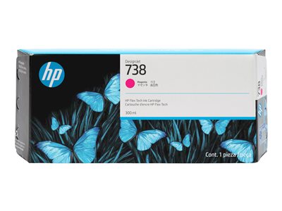 HP 738 300-ml Magenta DesignJet Ink Cart - 676M7A