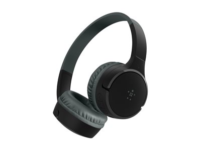 Belkin SoundForm Mini Wireless On Ear Headphones for Kids Black