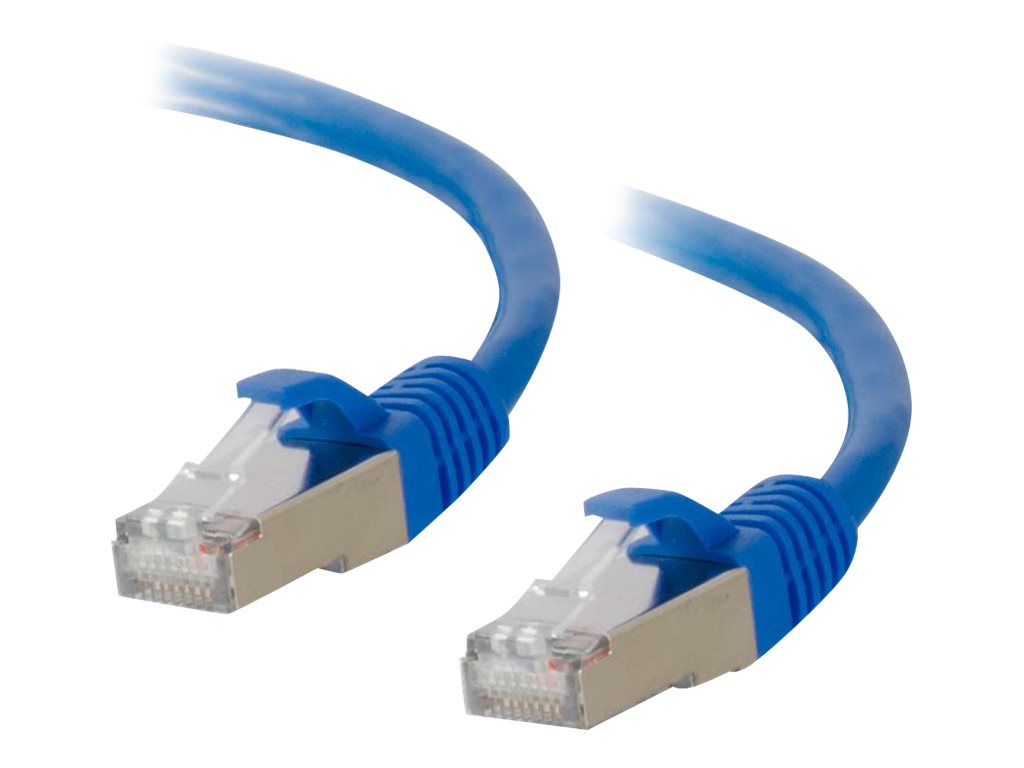 C2G Cat6a Booted Shielded (STP) Network Patch Cable - patch kabel - 10 m - modrá