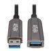 Tripp Lite USB-A 3.2 Gen 1 CL3-Rated Fiber Active Optical Cable (AOC) - Extension/Repeater, A/A M/F, Black, 20 m - USB-C extension cable - 66 ft