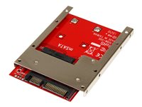 StarTech.com mSATA SSD to 2.5in SATA Adapter Converter - mSATA to SATA Adapter for 2.5in bay Open Frame Bracket and 7mm Drive Height (SAT32MSAT257) Lagringskontrol