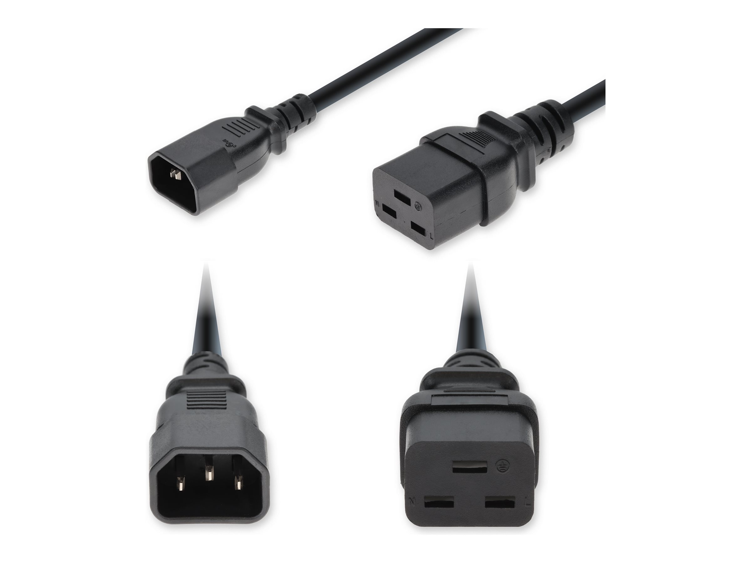AddOn - Power cable - IEC 60320 C14 to IEC 60320 C19