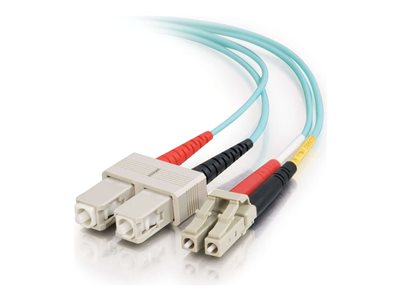 C2G 5m LC-SC 10Gb 50/125 Duplex Multimode OM3 Fiber Cable