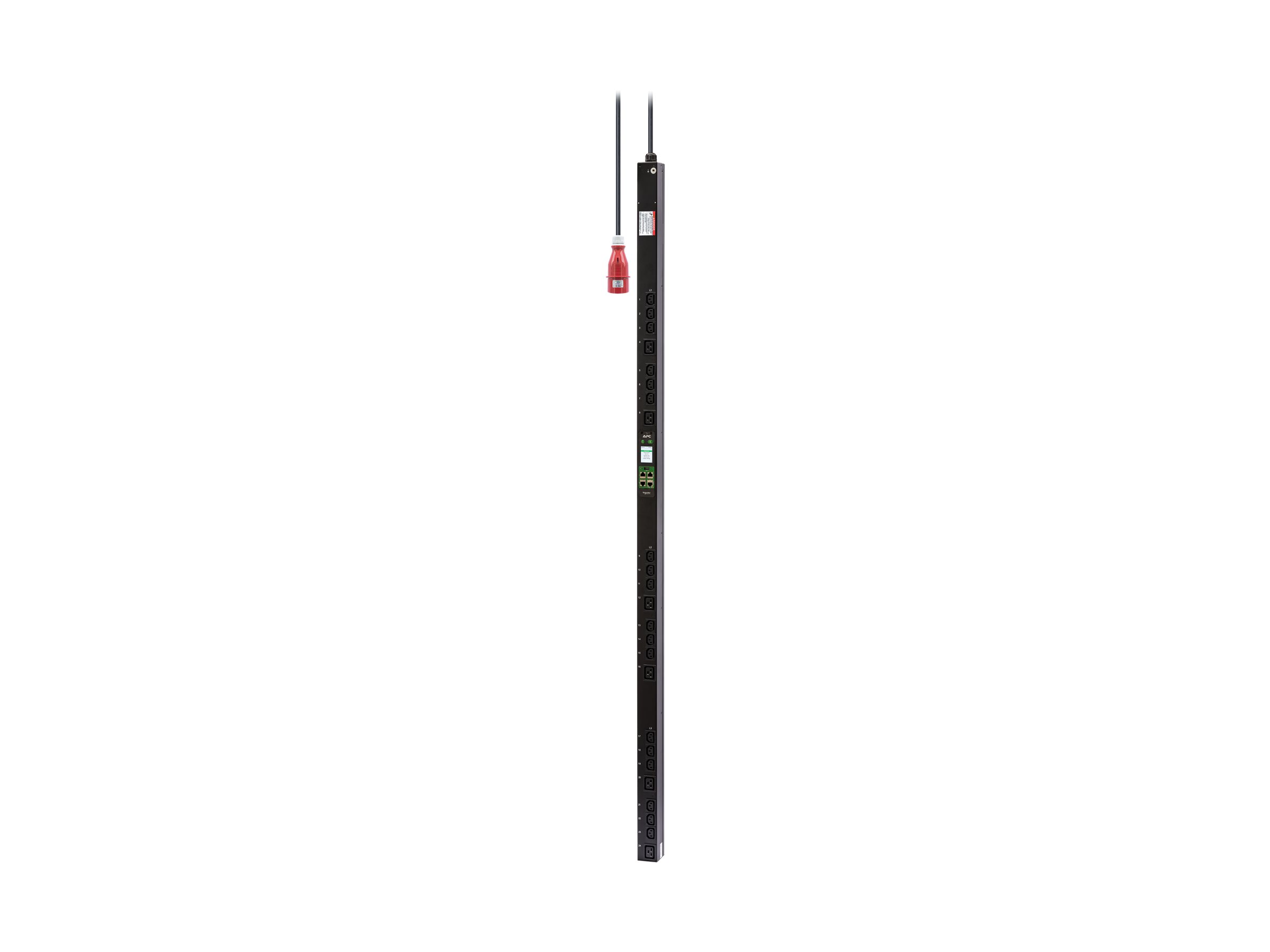 APC Easy PDU 2G Metered-by-Outlet ZeroU 11kW 230V 18 C13 & 6 C19 Cord Length 3 meter IEC309 16 A 3P+N+PE