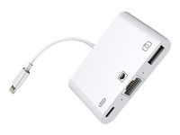 MicroConnect Lightning to Ethernet / USB-C / USB-A