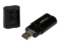 StarTech.com USB Sound Card - 3.5mm Audio Adapter - External Sound Card - Black - External Sound Card (ICUSBAUDIOB) - sound c