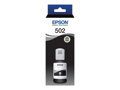 Epson 502 black original ink Package view Front 80400