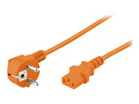 goobay Strøm IEC 60320 C13 Strøm CEE 7/7 (male) Orange 5m Strømkabel