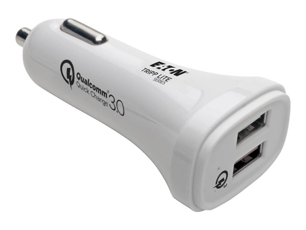 Tripp Lite Dual-Port USB Car Charger for Tablets and Cell Phones with Qualcomm Quick Charge 3.0 Technology