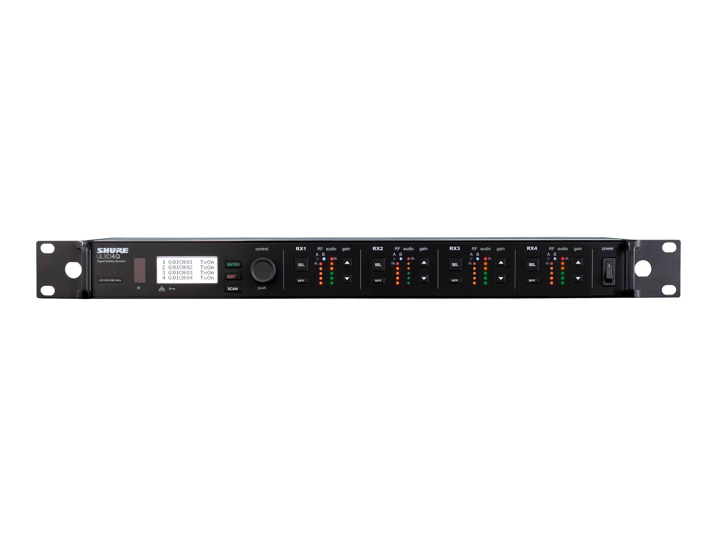 Shure ULXD4Q - Wireless audio receiver for wireless microphone system