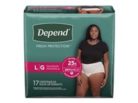 Depend Fresh Protection Incontinence Underwear for Women - Maximum - Large - 17's