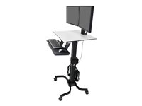 Ergotron WorkFit-C Dual Sit-Stand Workstation Sidde/stå-skrivebord Sort Kontor